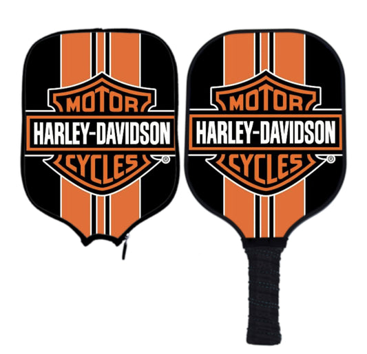 Harley Davidson - Iconic Logo - Pickleball Paddle and Cover Included
