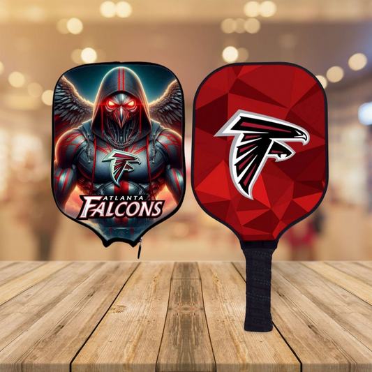 Atlanta Falcons - Red/Black - Pickleball Paddle and Cover Included