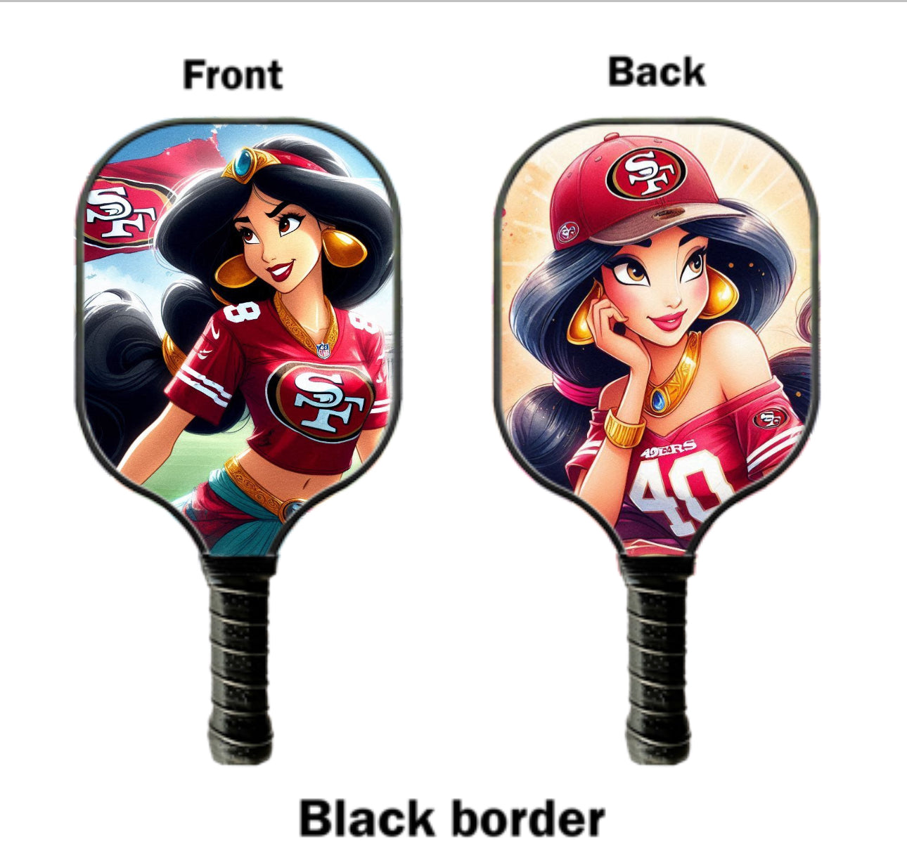 San Francisco 49ers - Princess Jasmine Pickleball Paddle