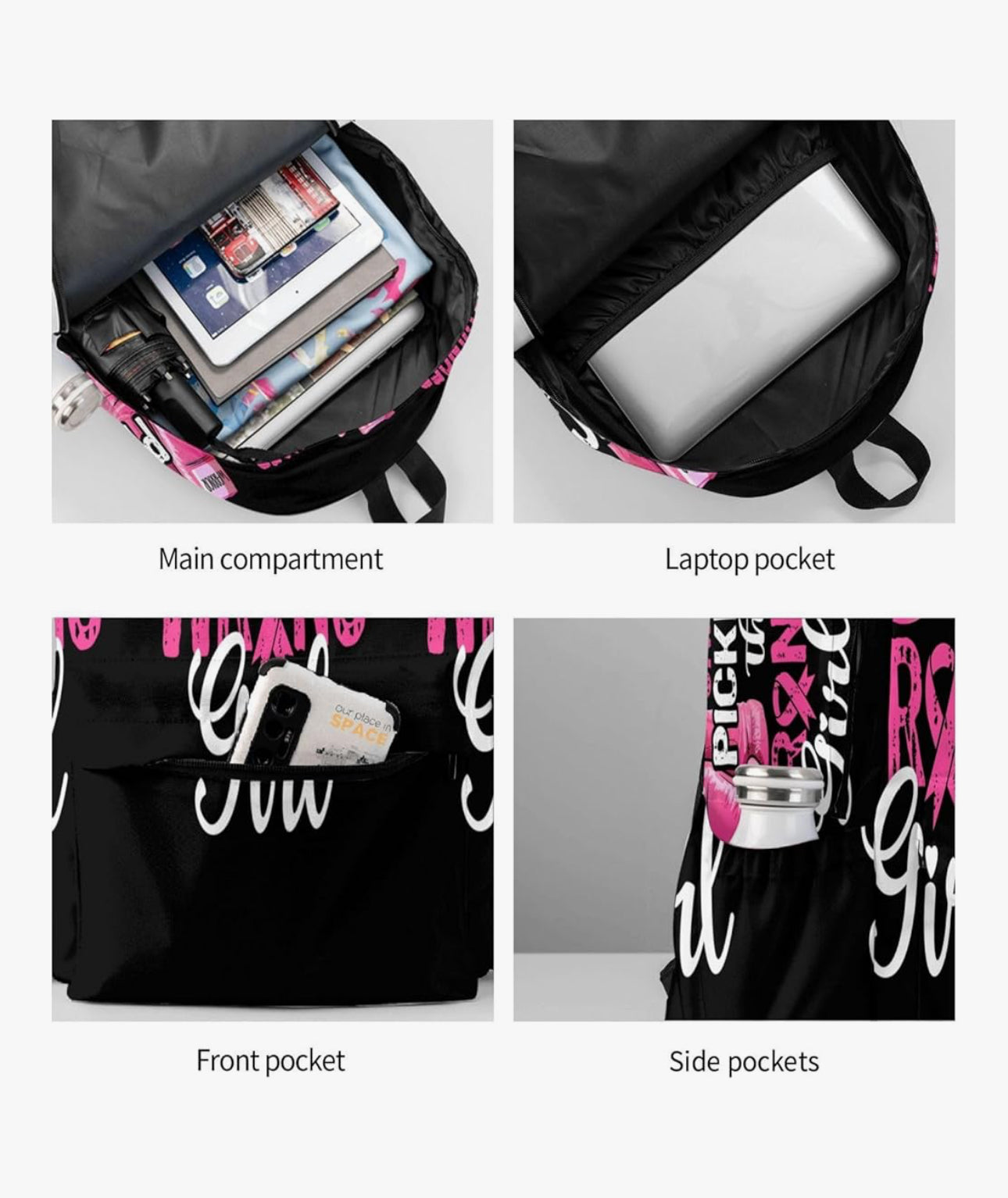 Breast Cancer Awareness Backpack 2 Paddle Bundle Set