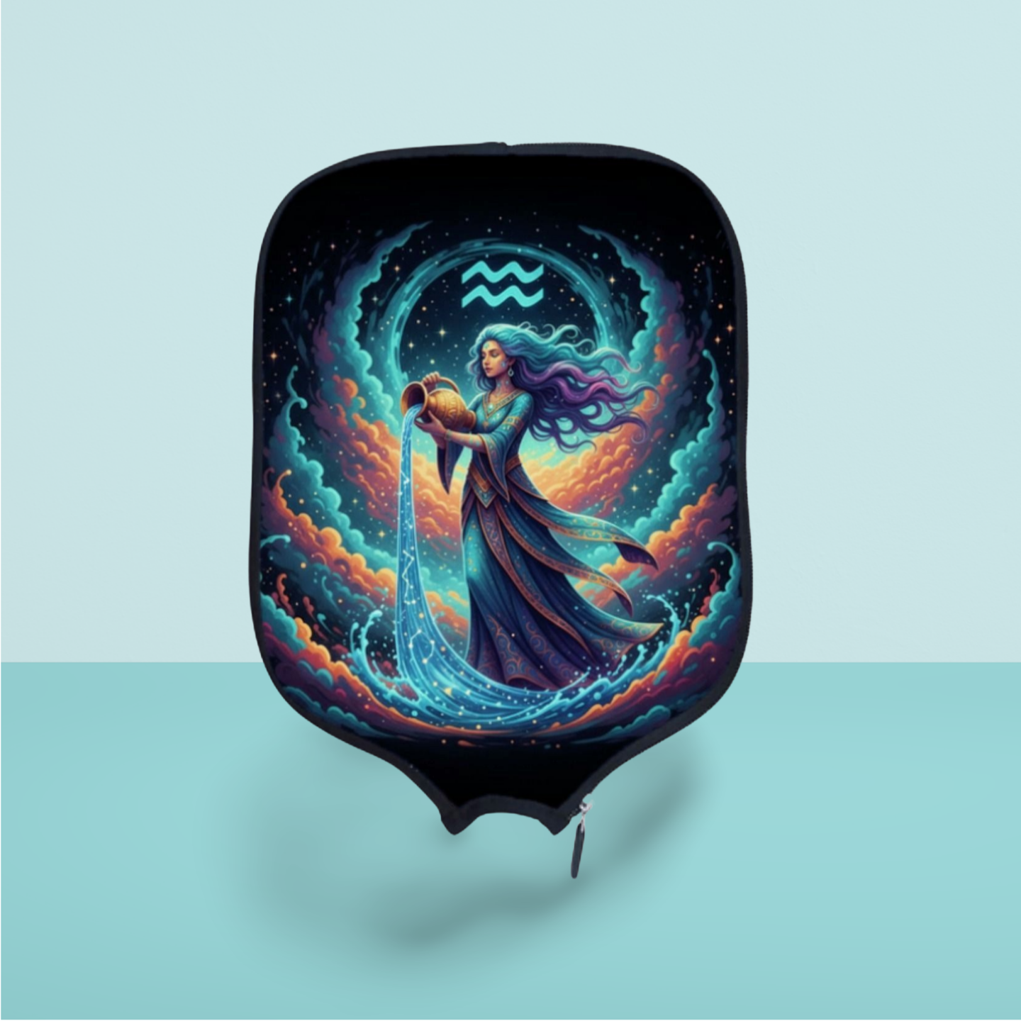 Aquarius - Western Zodiac - Pickleball Paddle Cover