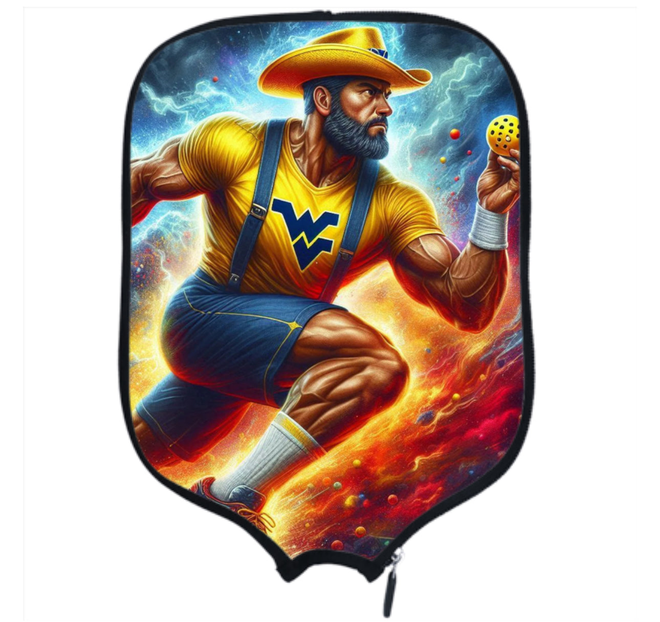 West Virginia Mountaineers  Pickleball Paddle Cover