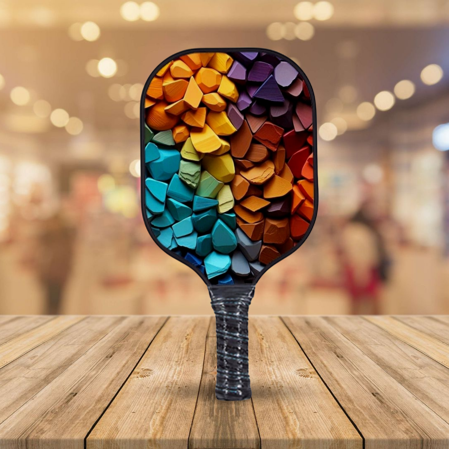 Rainbow Rocks - Pickleball Paddle