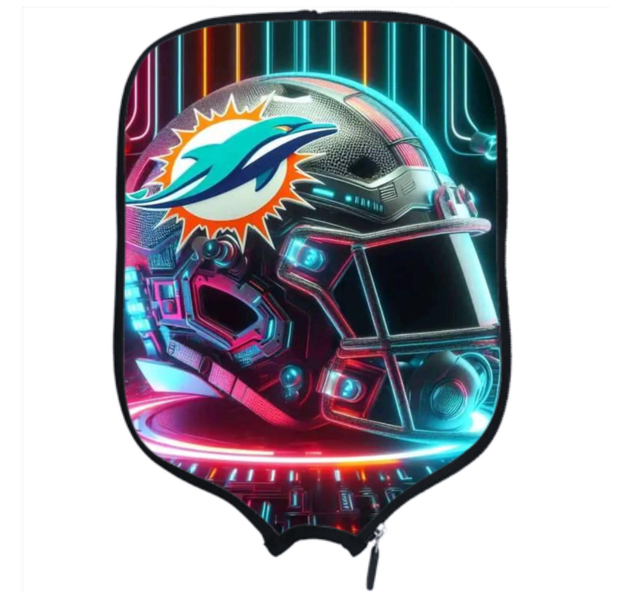 Miami Dolphins Pickleball Paddle Cover