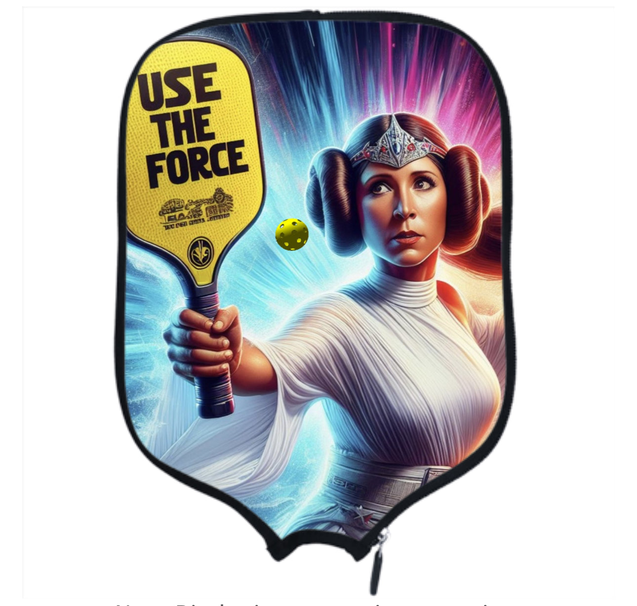 Princess Leia - Use The Force - Pickleball Paddle Cover