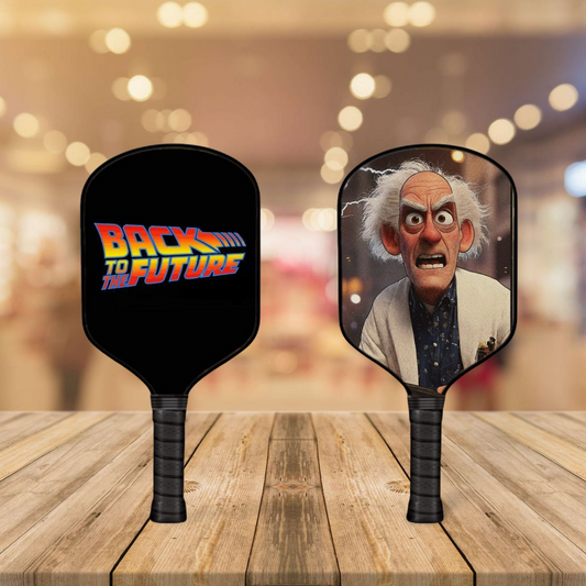Back To The Future - Doc Emmett Brown - Pickleball Paddle