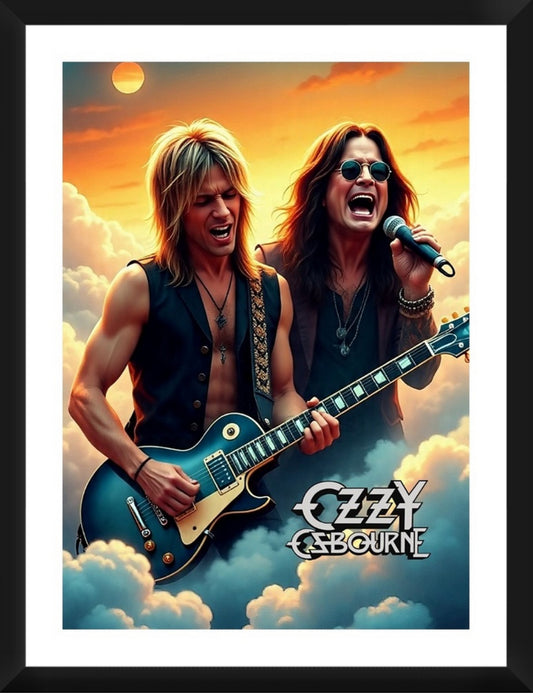 Reunion - Ozzy Osbourne and Randy Rhoads Framed Artwork 18 x 24