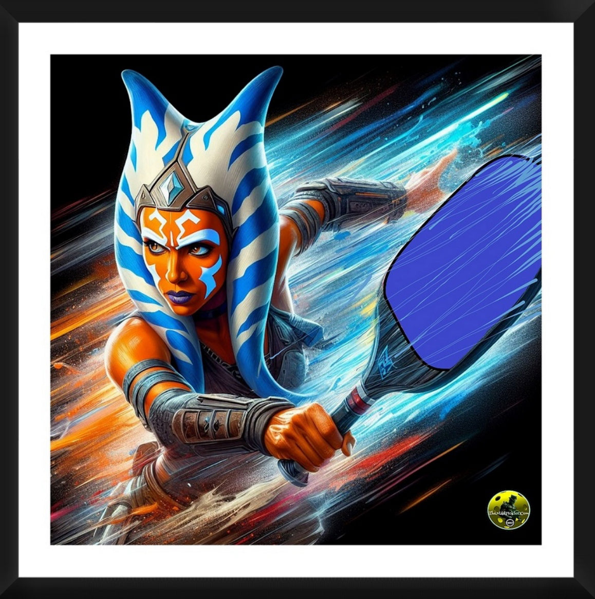 Ahsoka Tano - Star Wars Framed Artwork 16x16
