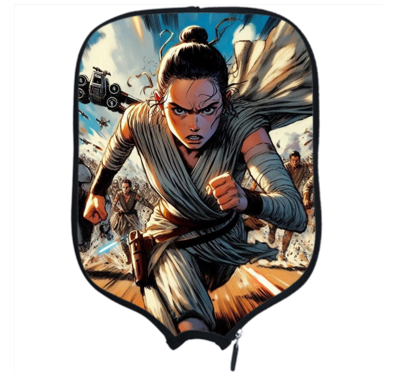 Rey Skywalker - Animated - Pickleball Paddle Cover