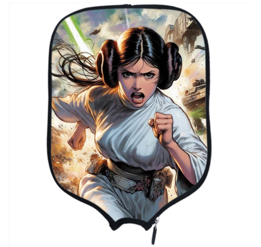 Princess Leia - Animated - Pickleball Paddle Cover