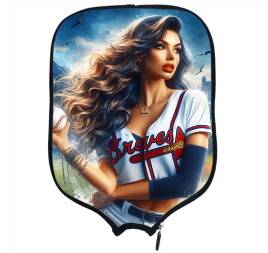 Atlanta Braves Babe - Pickleball Paddle Cover