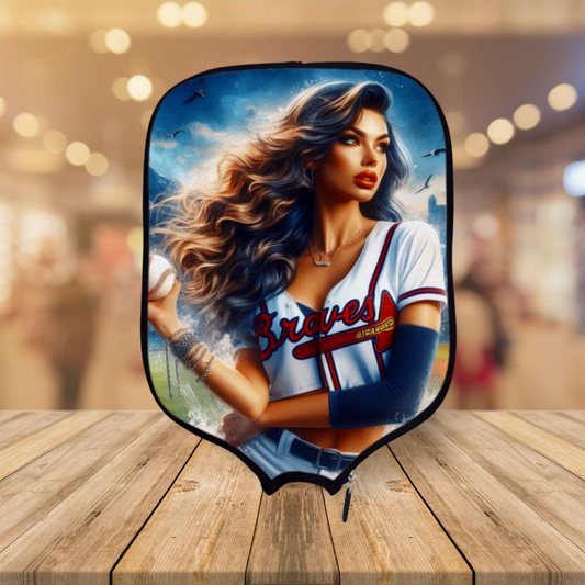 Atlanta Braves - Bat Girl Adrenia - Pickleball Paddle Cover