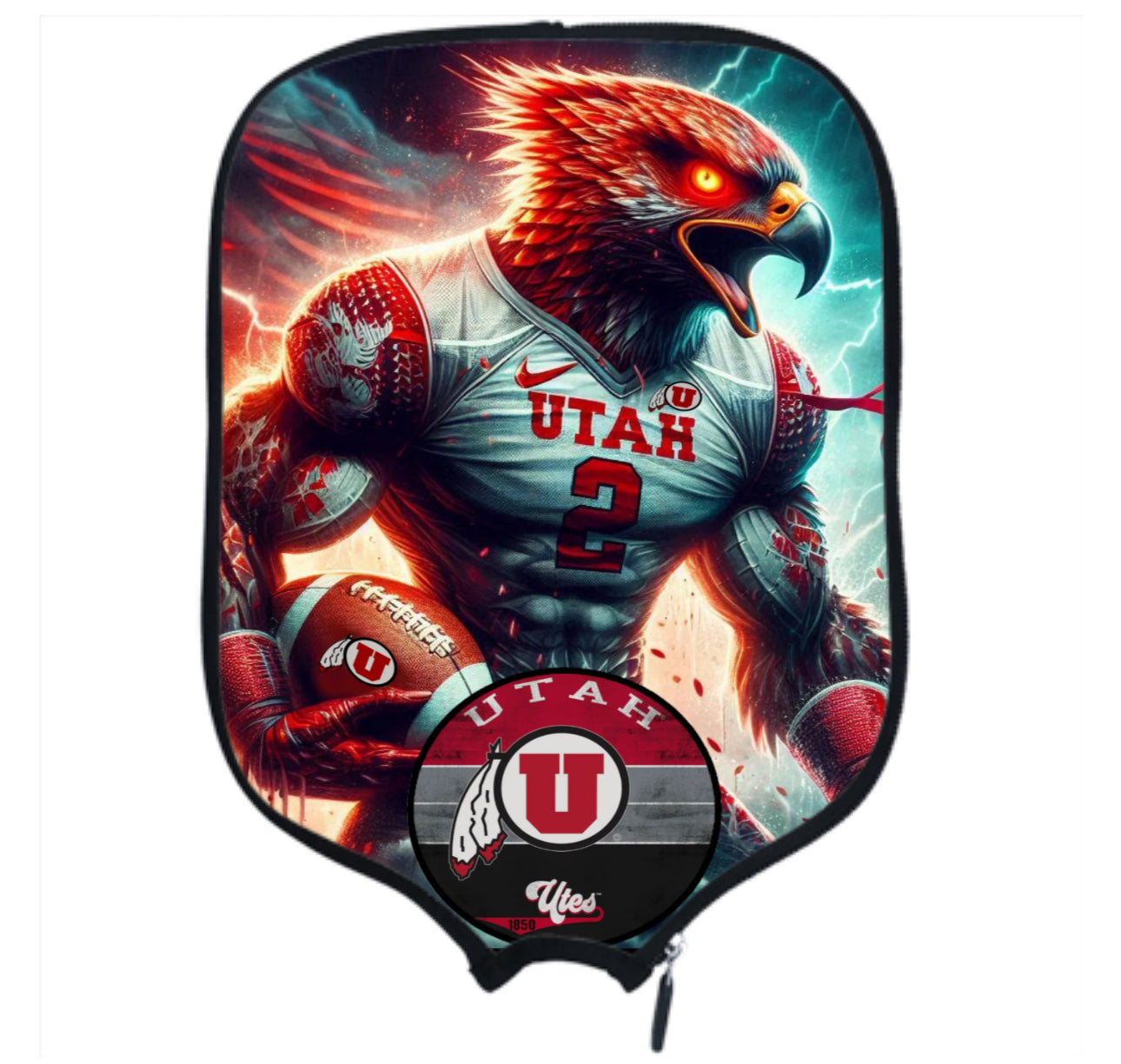 Utah Utes Pickleball Paddle Cover