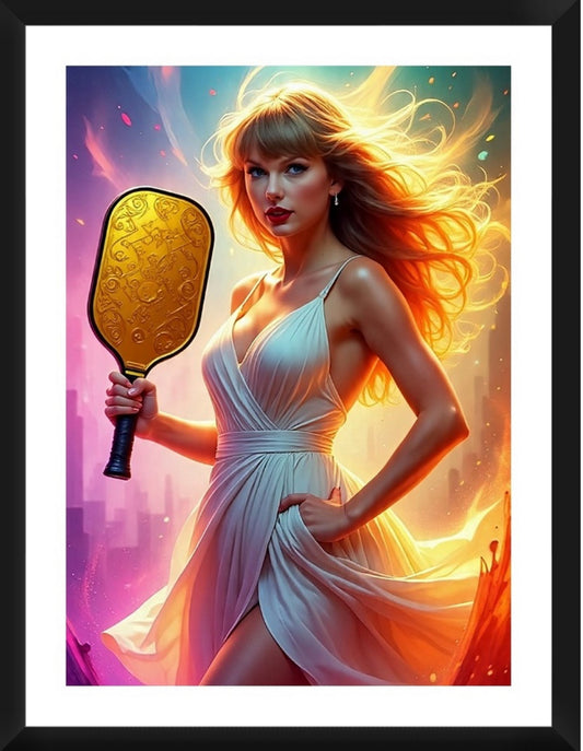 Taylor Swift Pickleball Framed Artwork 18 x 24