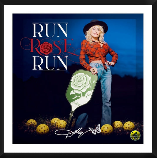 Dolly Parton Run Rose Run Framed Artwork 16x16