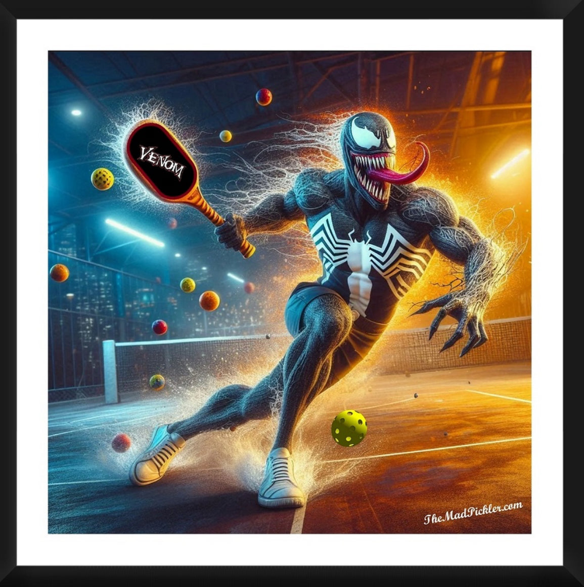 Venom Pickleball Framed Artwork 16x16