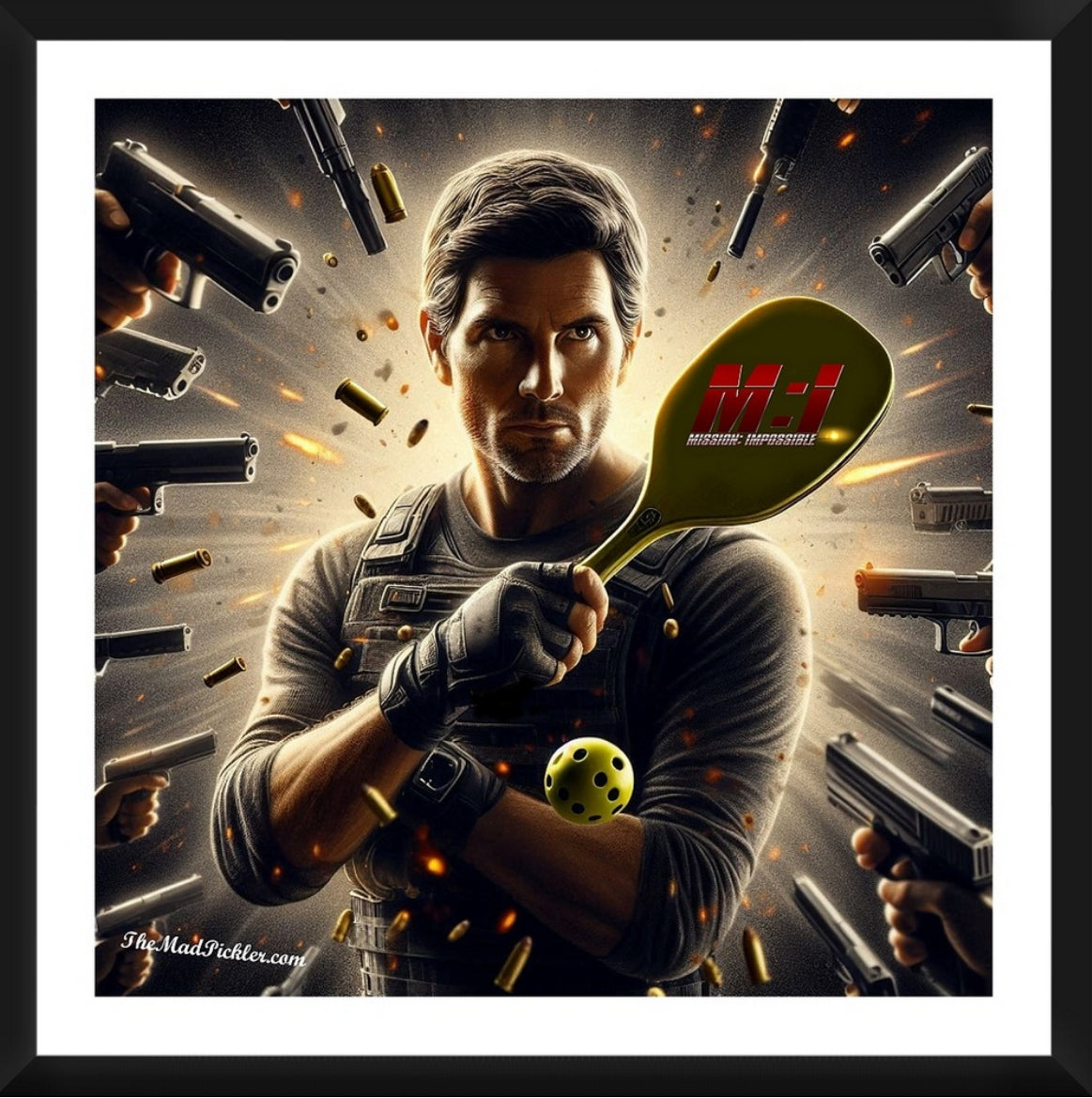 Mission Pickleball Impossible Framed Artwork 16x16