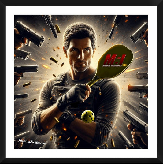 Mission Pickleball Impossible Framed Artwork 16x16