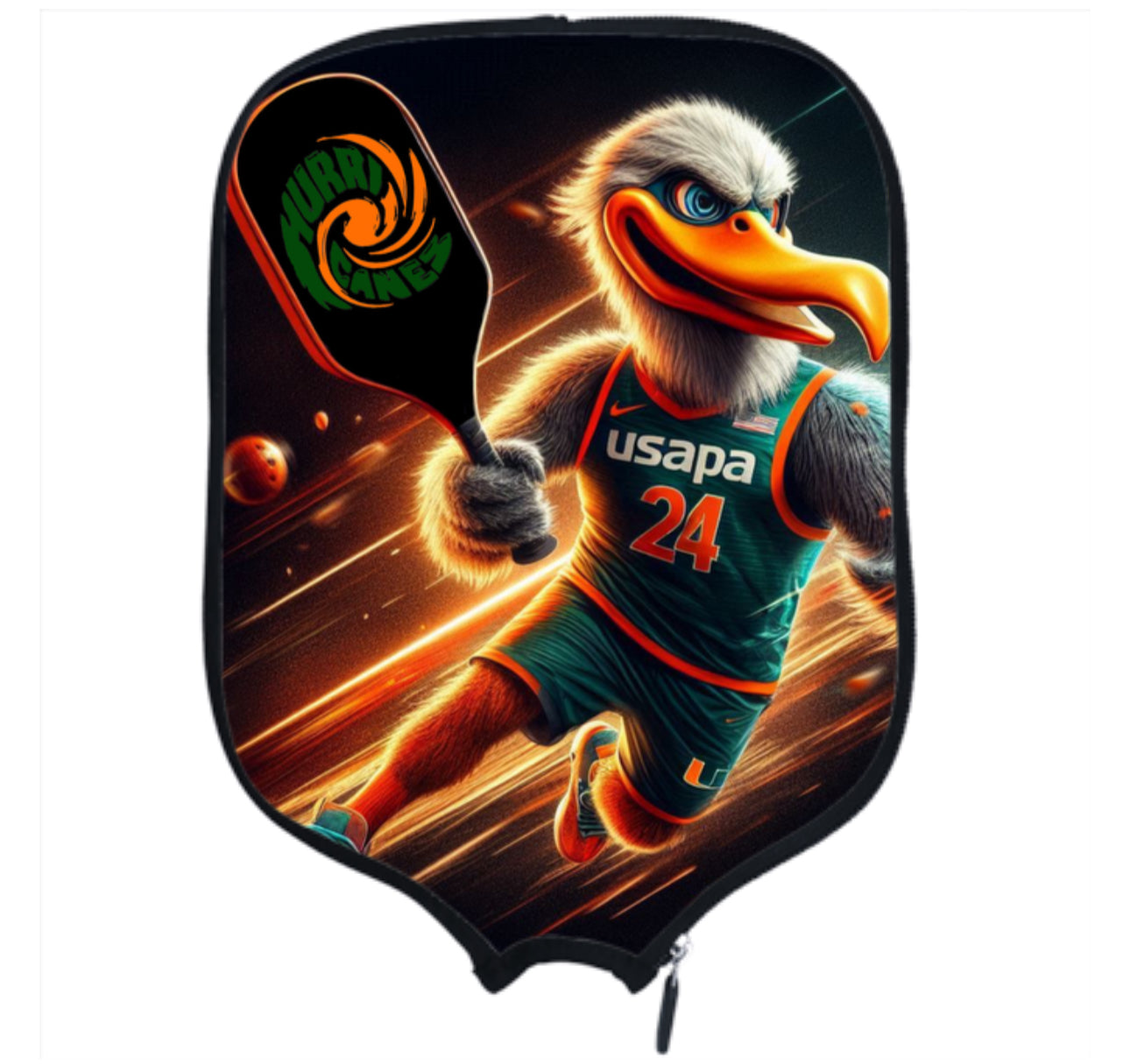 Miami Hurricanes  Pickleball Paddle Cover