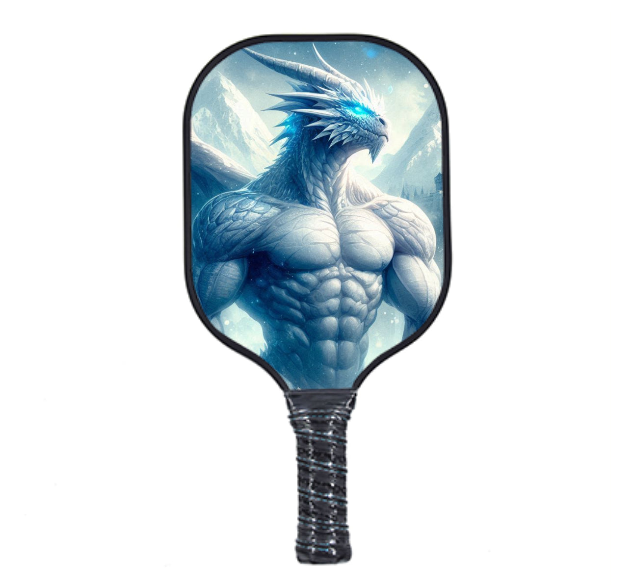 Zaira - Guardian White Dragon of The Kingdom of Avalon Isles Pickleball Paddle