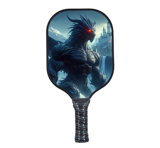 Cimmerian - Guardian Black Dragon of The Kingdom of Avalon Isles Pickleball Paddle