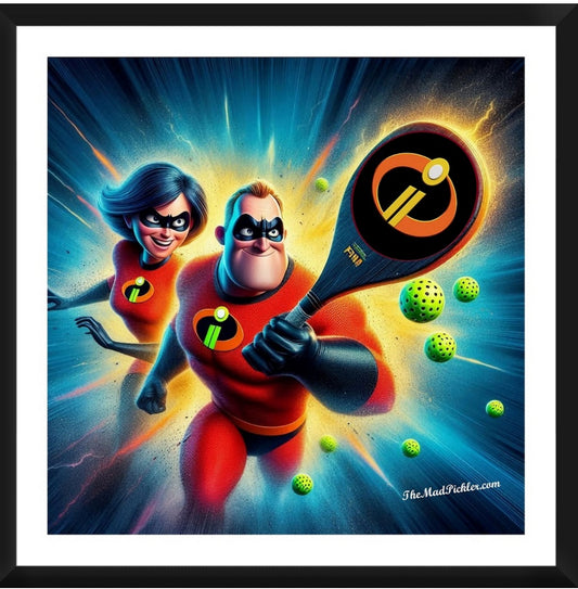 The Incredibles Pickleball Framed Artwork 16x16