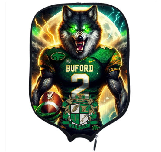 Buford High School Wolf - Pickleball Paddle Cover