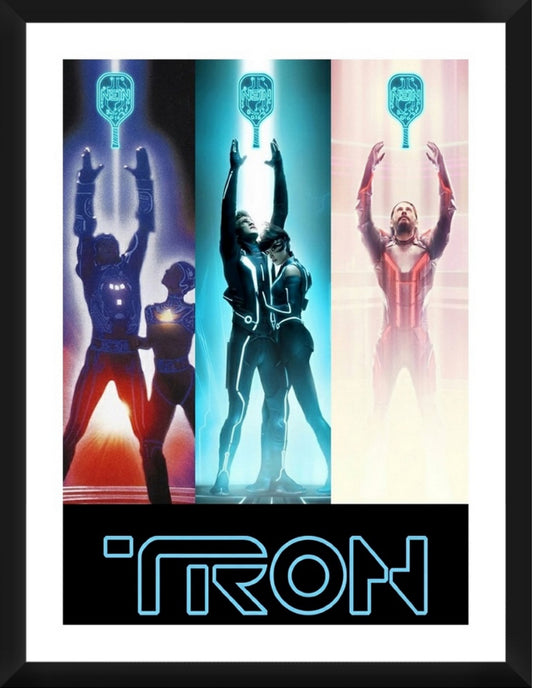 Tron Trinity Pickleball Framed Artwork 18 x 24