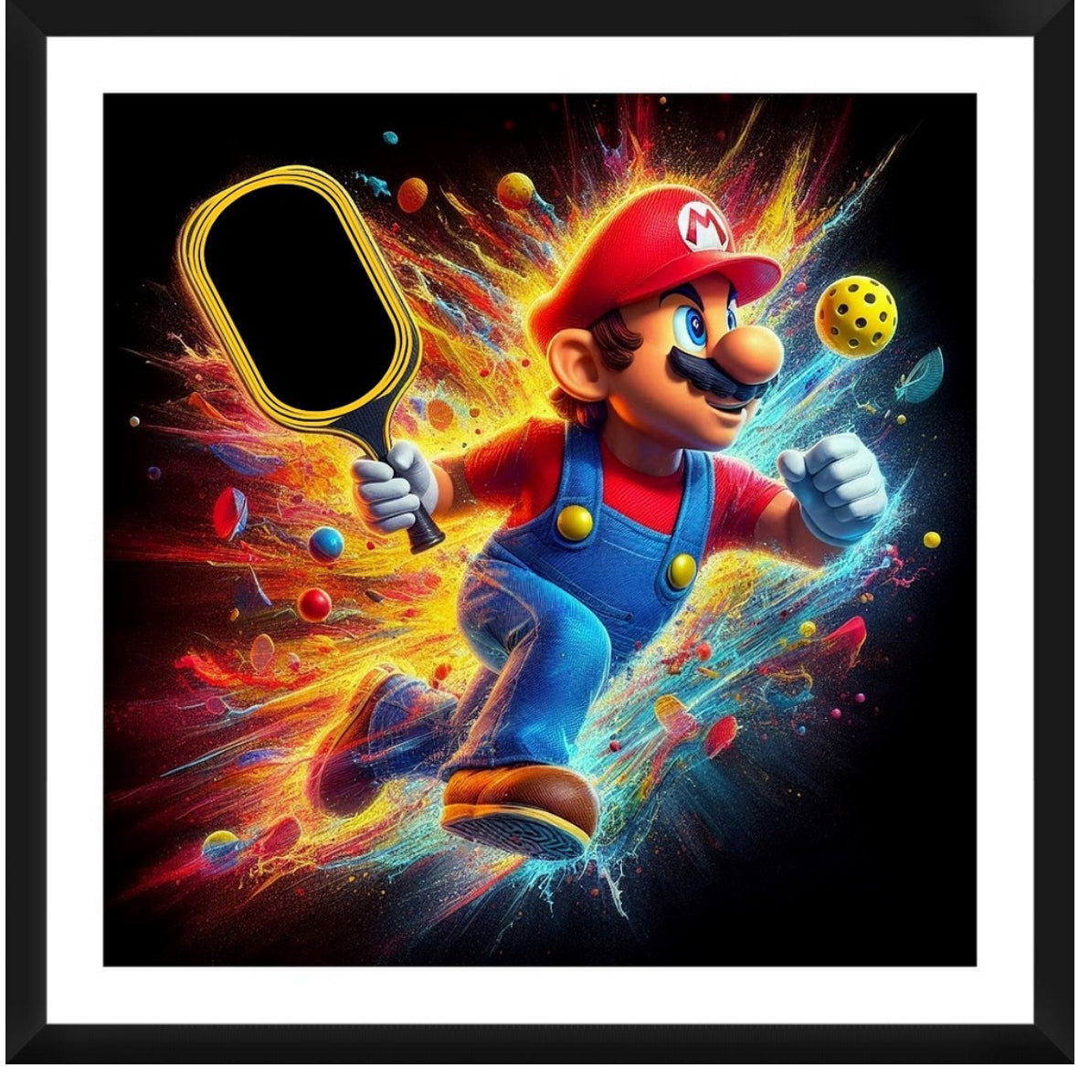 Mario - Mario Brothers Framed Artwork 16x16