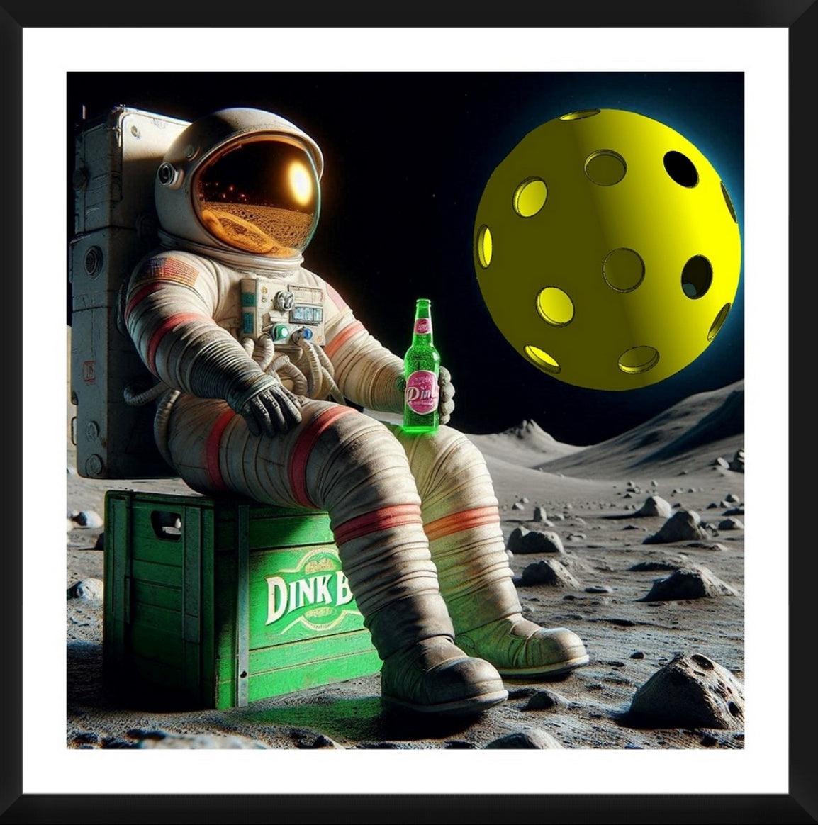 Dink With a View - Framed Artwork 16x16