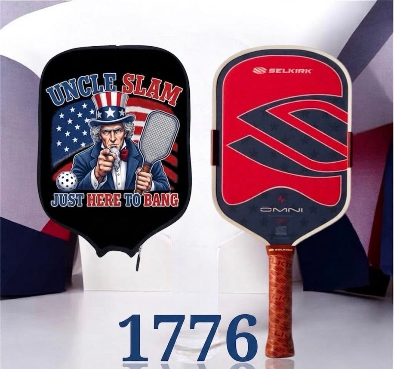 Selkirk OMNI 1776 Elongated 16mm Pickleball Paddle & Uncle Slam Cover