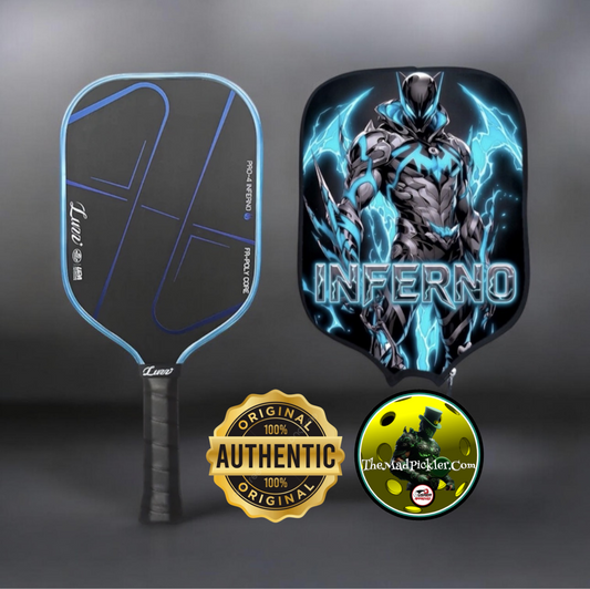 Luzz Pro 4 Blue Blaze Inferno Mad Pickler Editio Pickleball Paddle & Cover