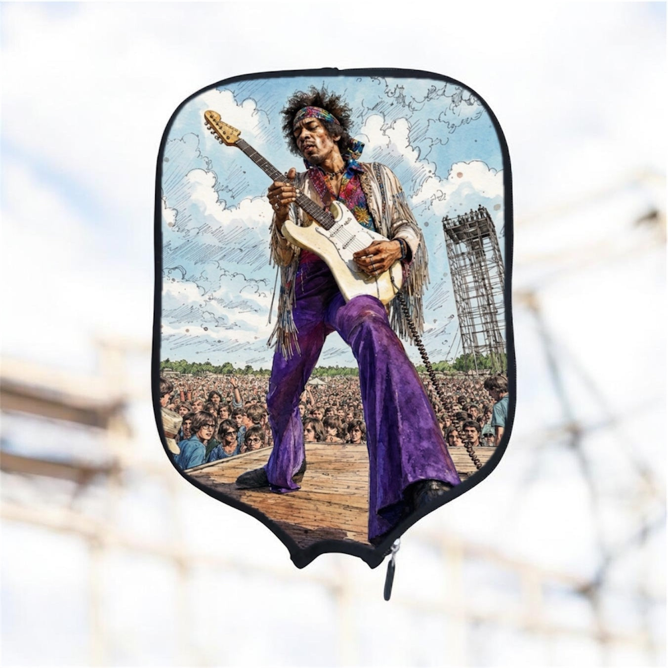 Jimi Hendrix - Pickleball Paddle Cover