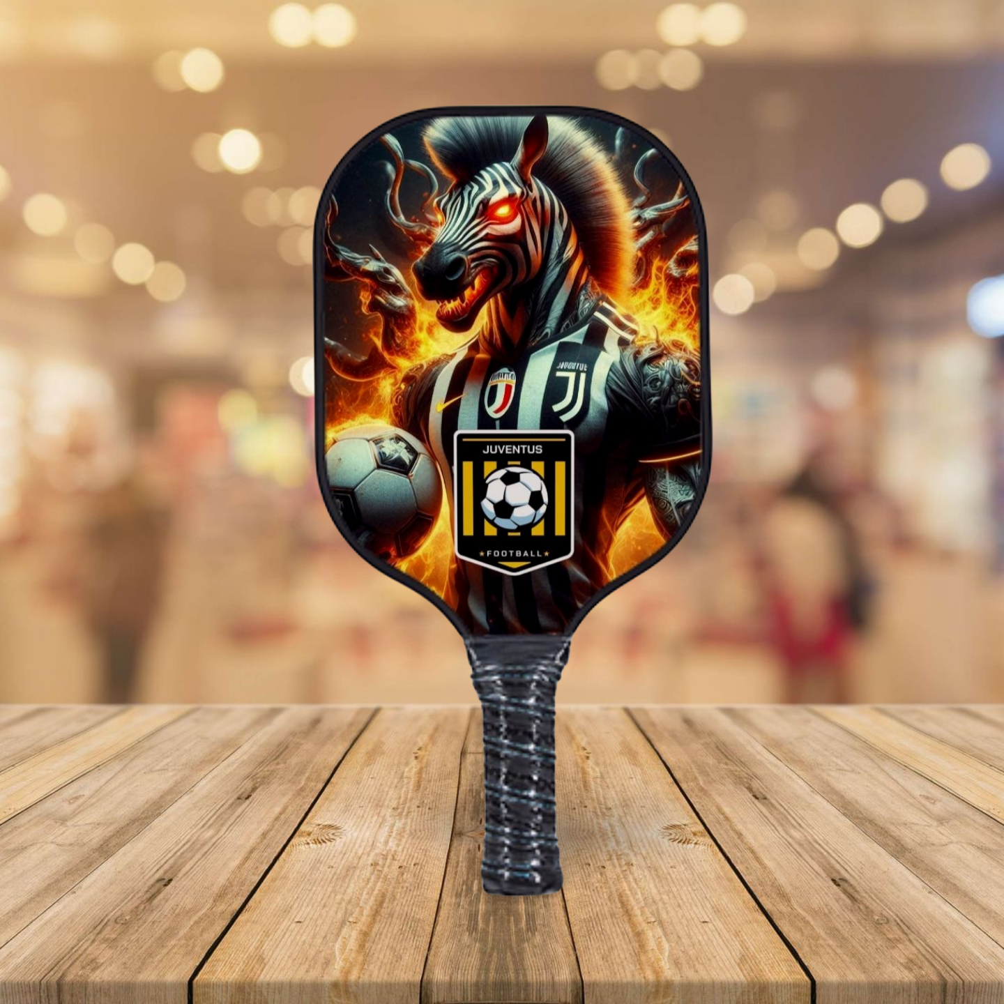 Juventus FC Soccer - Jay The Zebra - Pickleball Paddle