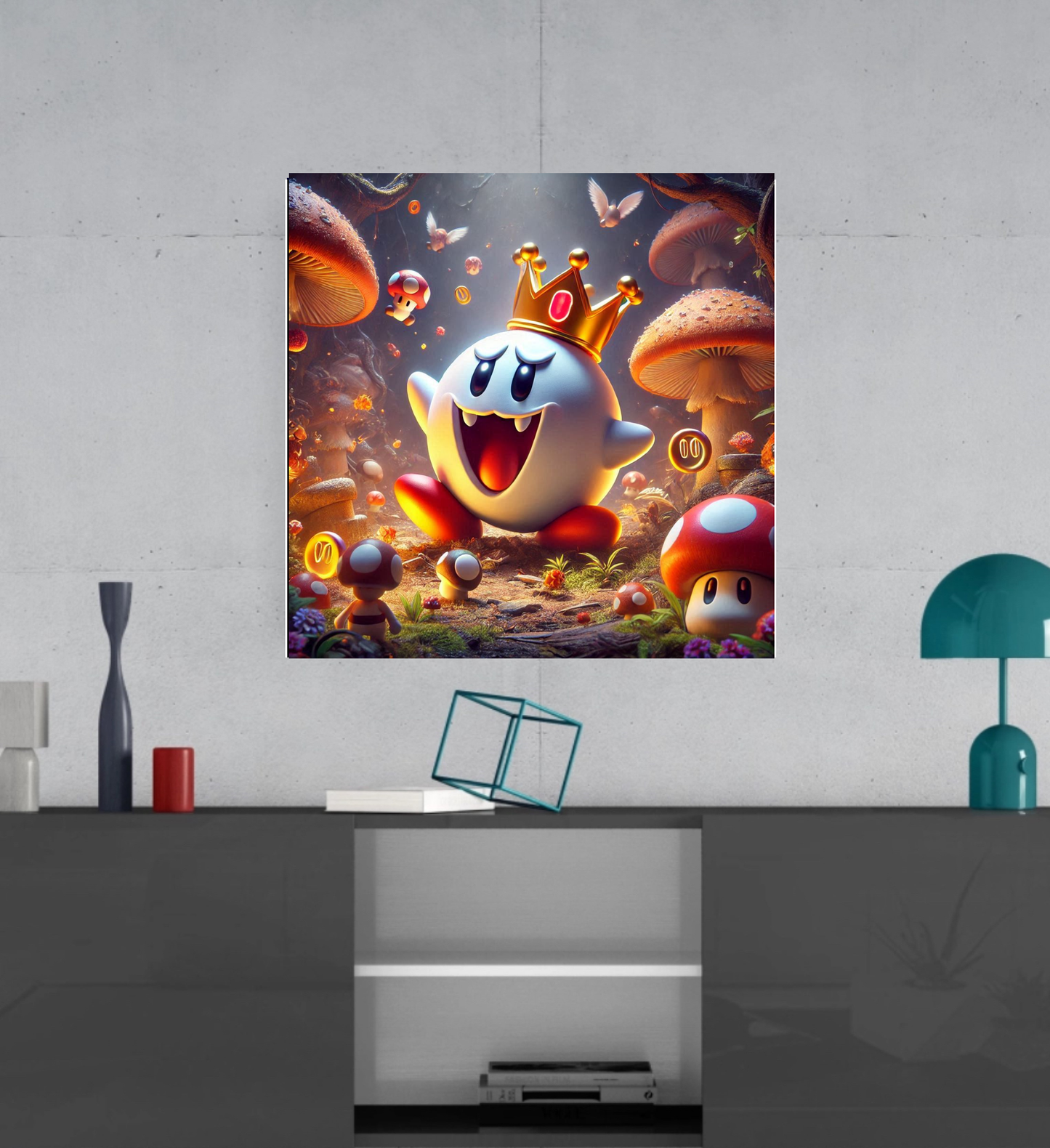 King Boo - Mario Brothers -  Ready To Hang  Canvas Hi-Res Wall Artwork