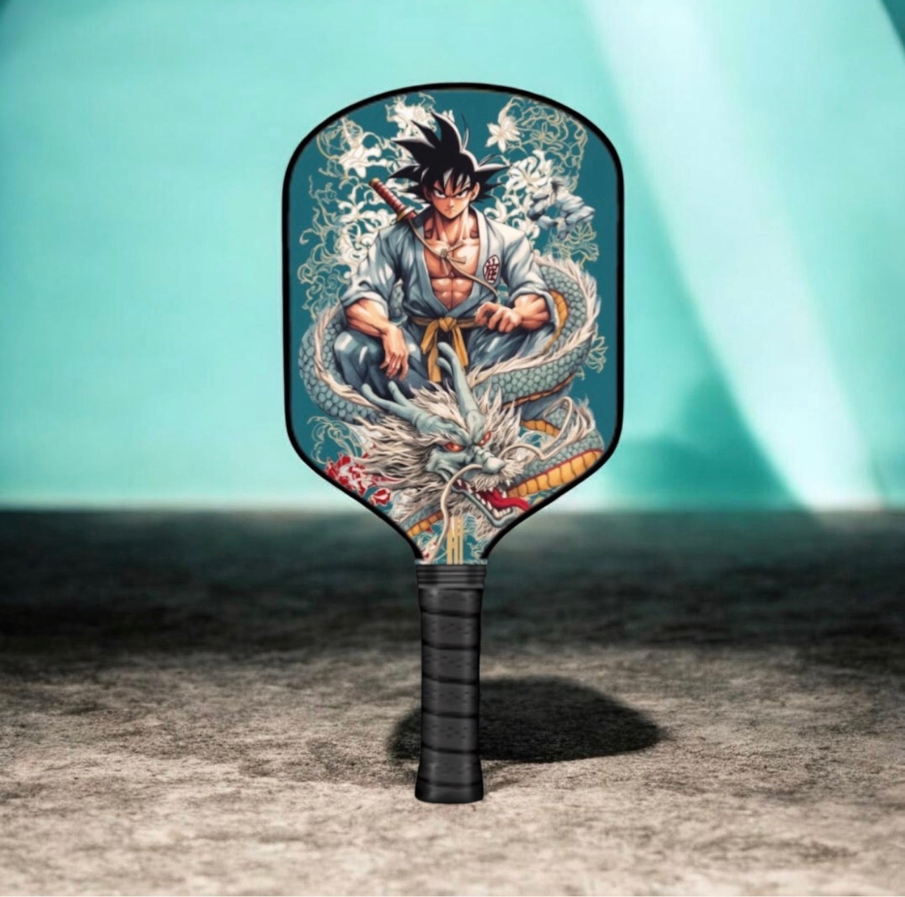 Limited Edition DragonballZ Goku - Teal Dragon - Pickleball Paddle