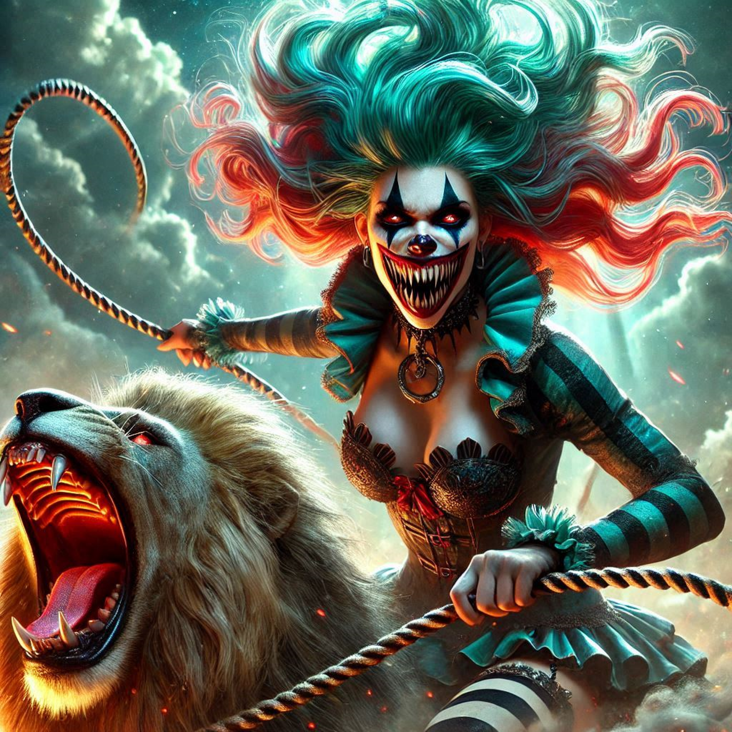 Krazy Clowns - Jezabelia and Jinx -  Ready To Hang  Canvas Hi-Res Wall Artwork