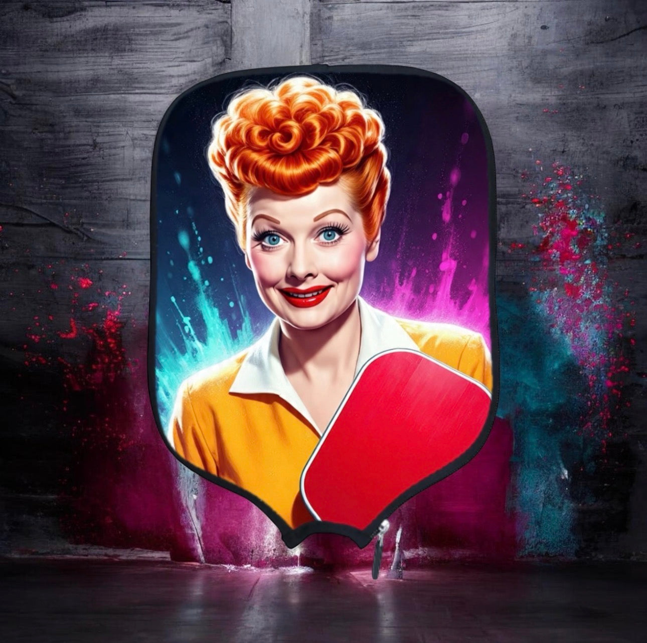 Lucille Ball - I Love Lucy - Pickleball Paddle Cover 