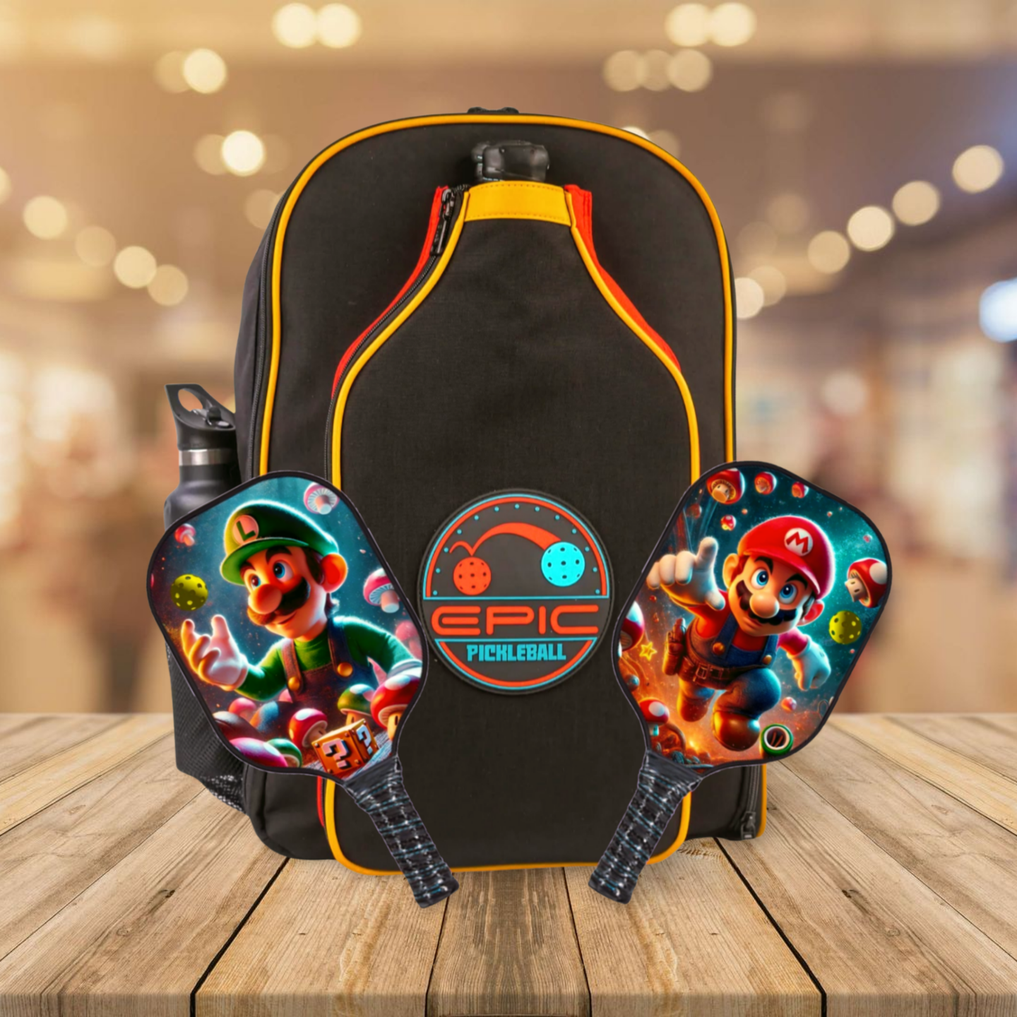 Mario Brothers EPIC Pickleball Backpack and Cooler Bundle