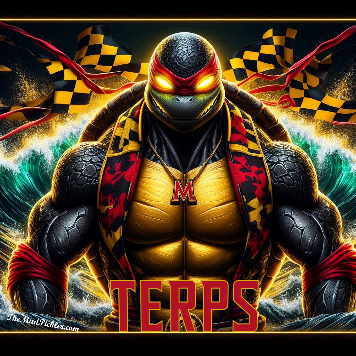 Maryland Terrapins - Testudo #2 - Canvas Hi-Res Wall Artwork