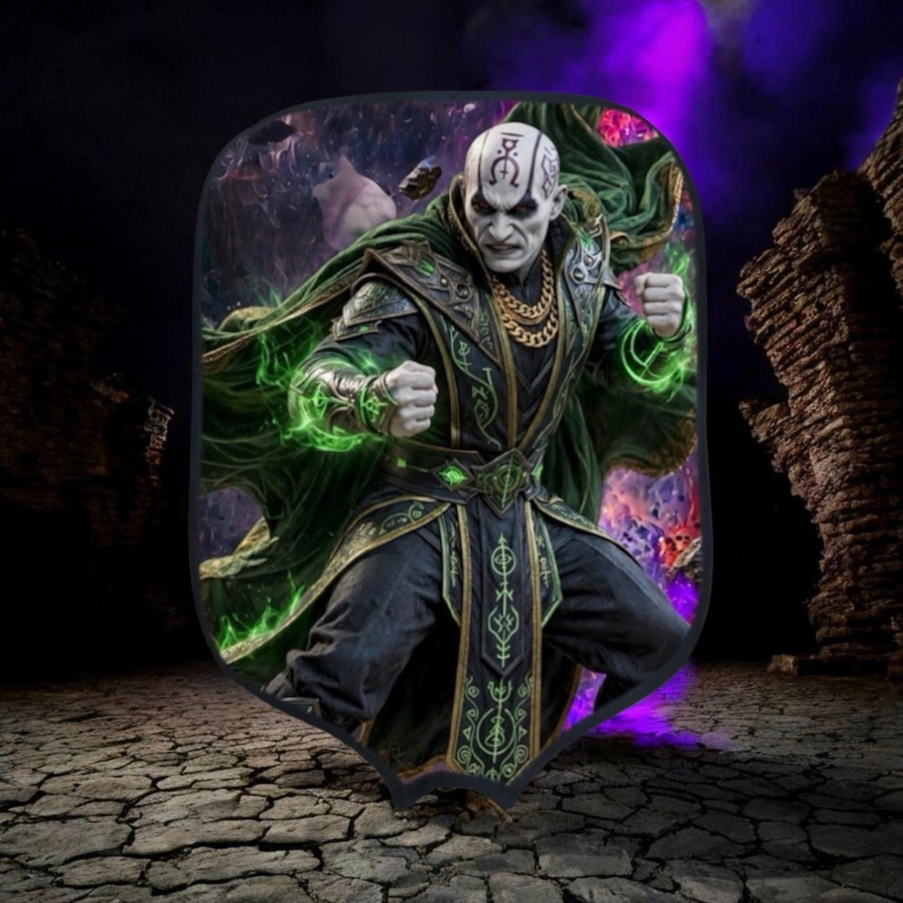 Mortal Kombat - Quan Chi - Pickleball Paddle Cover 