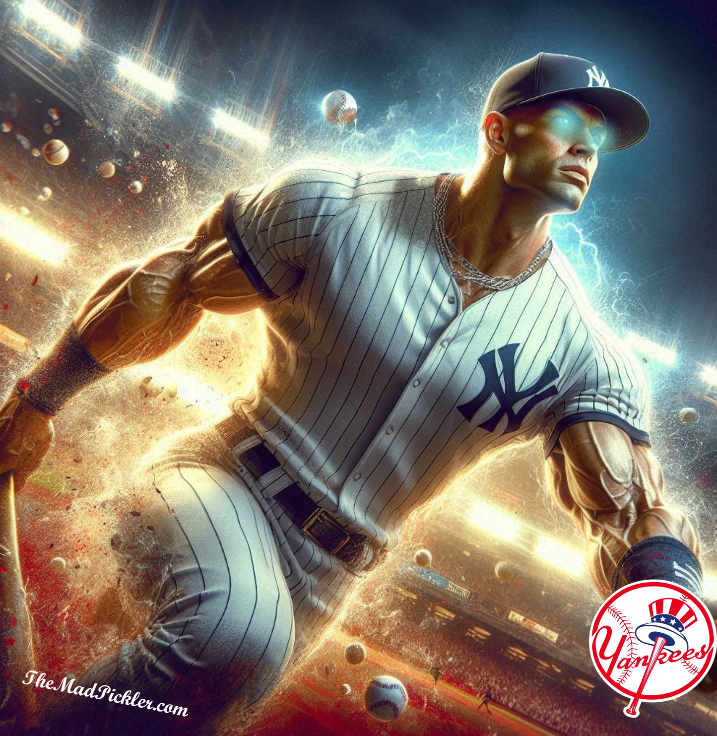 New York Yankees - Pose #2 - Canvas Hi-Res Wall Artwork