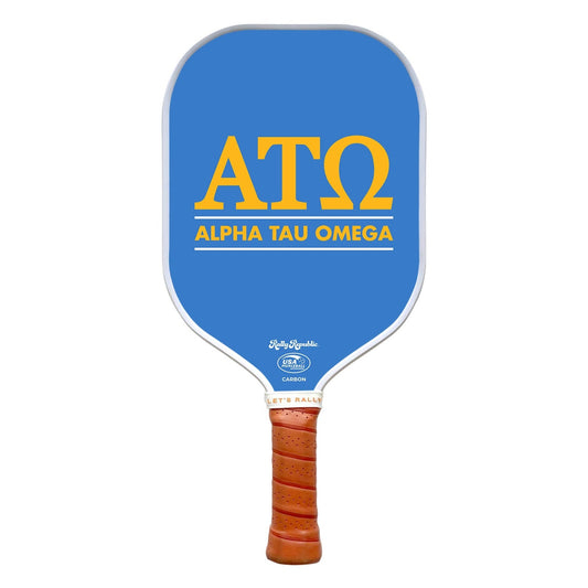 Alpha Tau Omega Letters Azure Pickleball Paddle