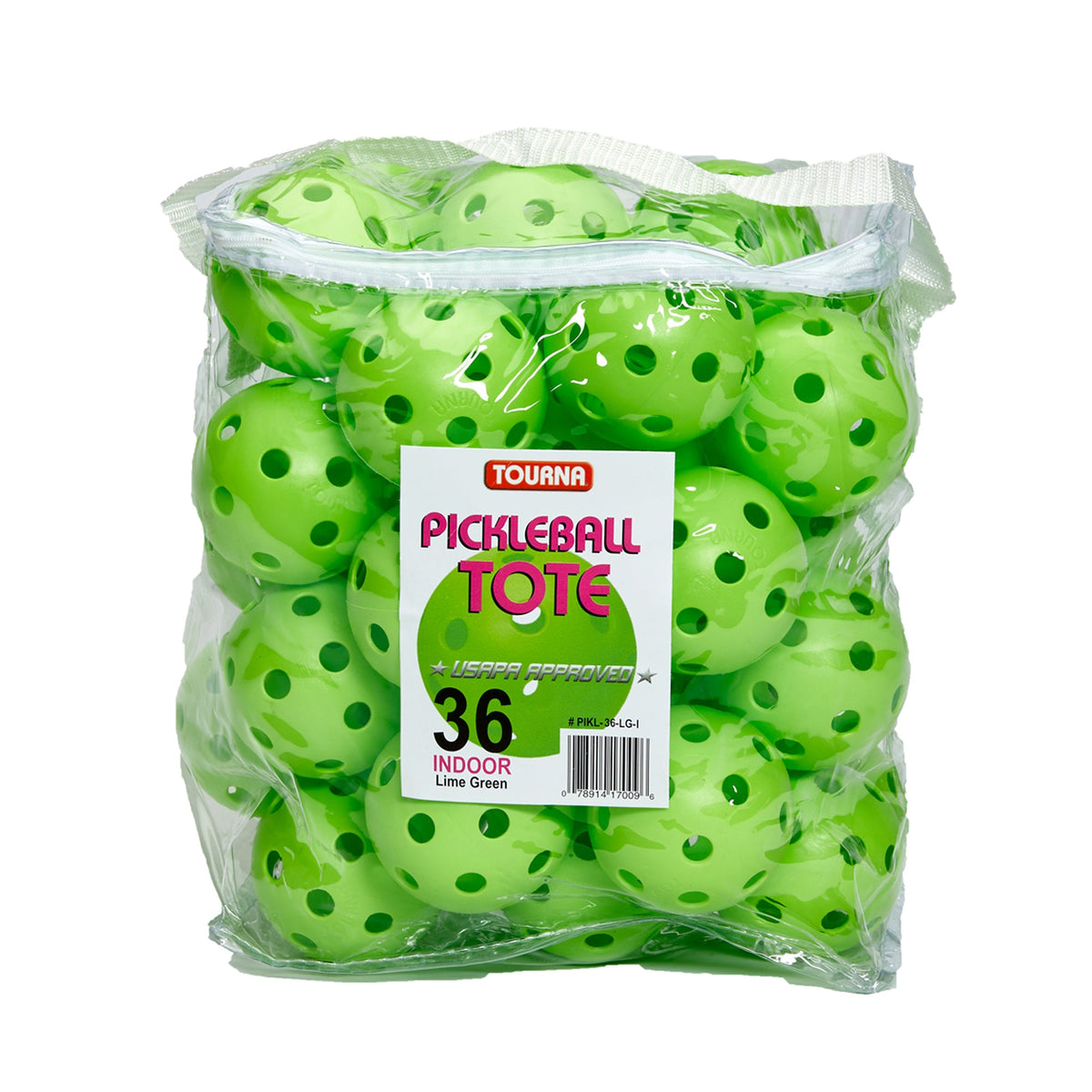 Pickleball Tote - 36 Lime Green Indoor Balls