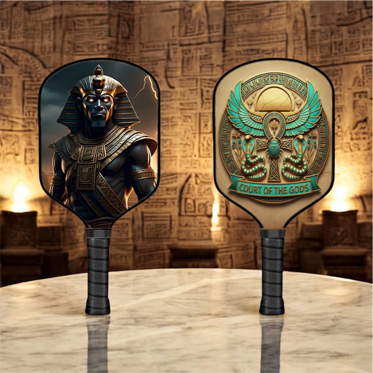 Ancient Egyptian Gods - Min - Pickleball Paddle