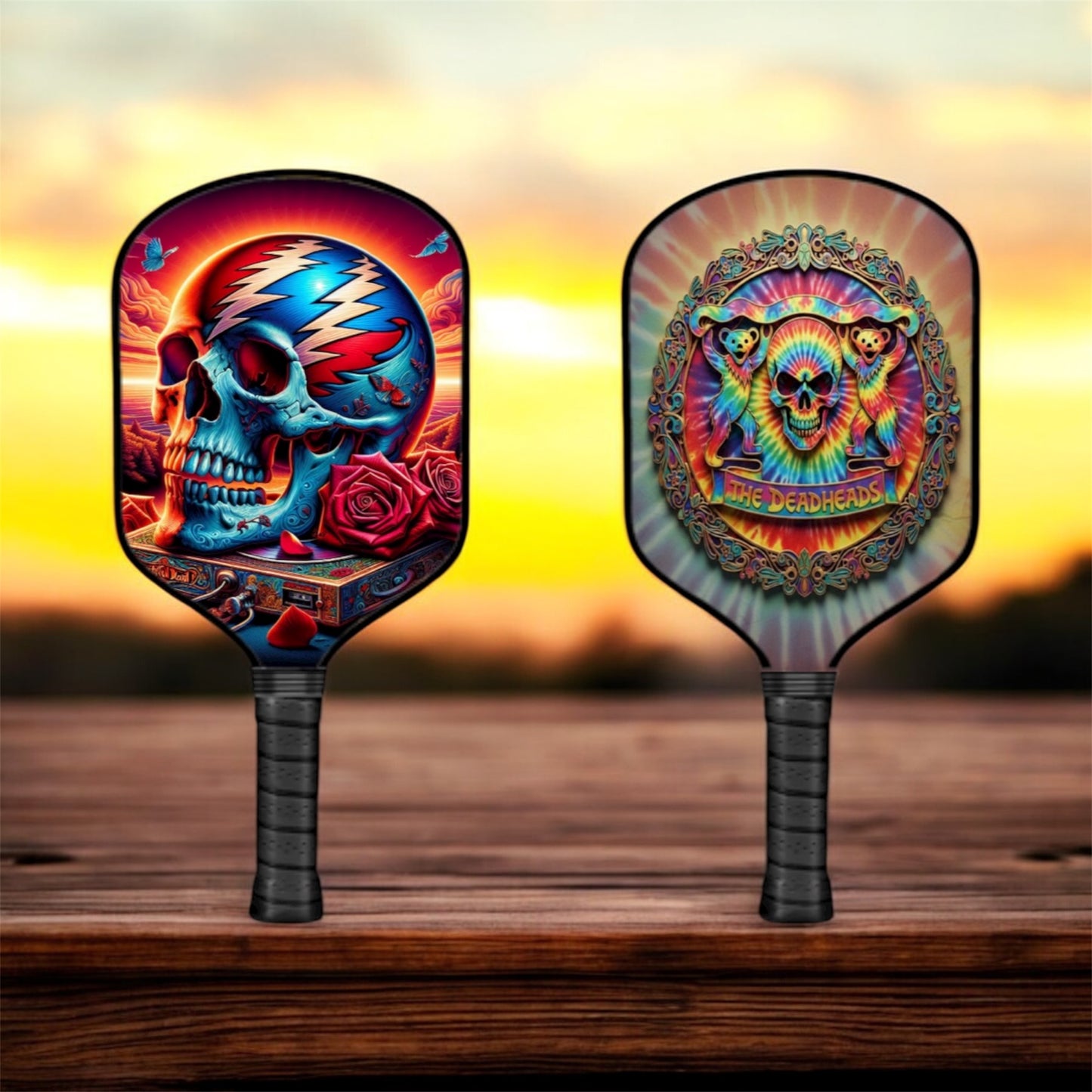 Grateful Dead - 3D Skull - Pickleball Paddle
