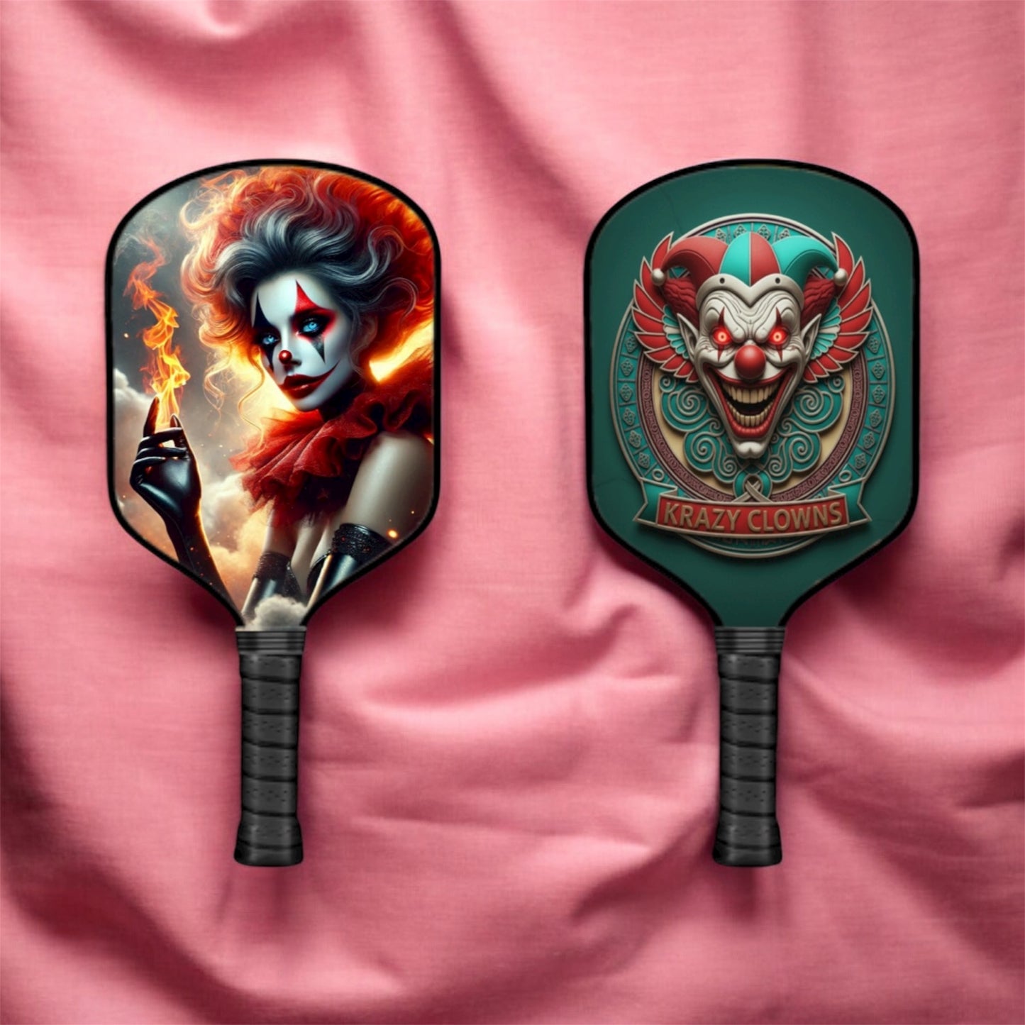 Krazy Clowns - Scarlet Smirk - Pickleball Paddle