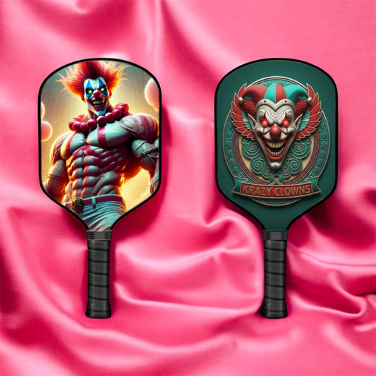 Krazy Clowns - Green Eyed Grim - Pickleball Paddle