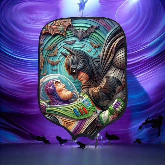 Toy Story - Buzz Lightyear VS Batman - Pickleball Paddle Cover