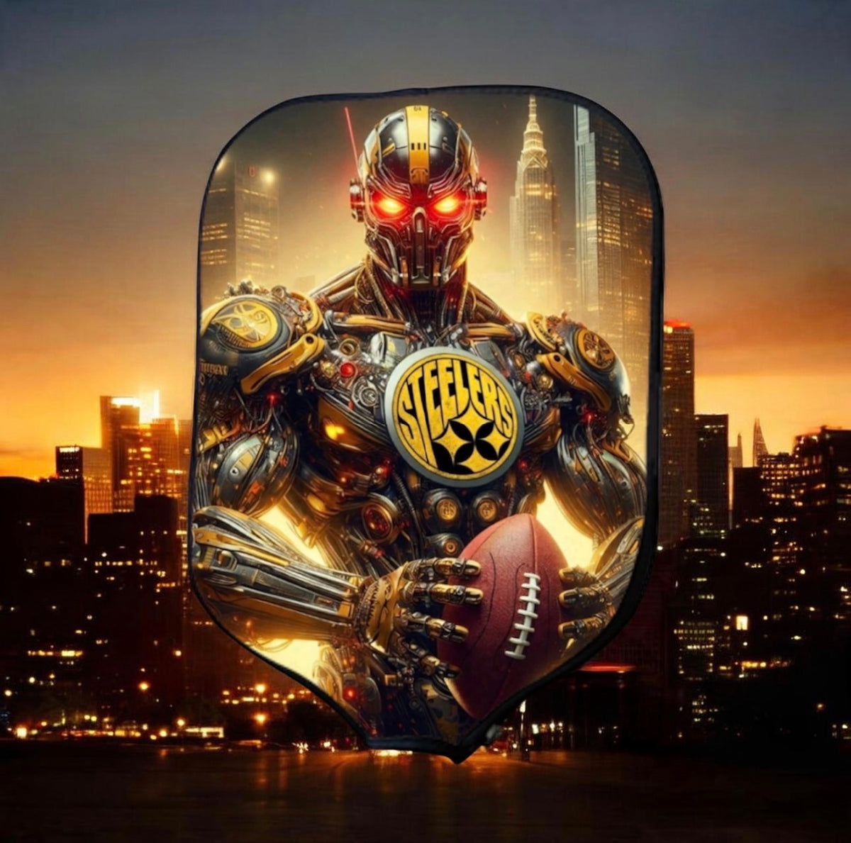 Pittsburgh Steelers Steeltron Pickleball Paddle Cover 
